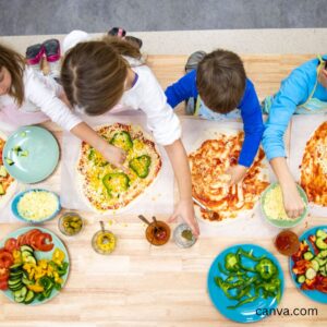 children making pizza image: canva.com